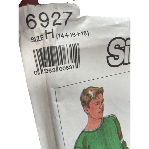 Simplicity 6927 Sewing Pattern Sizes 14-18 Teen Boys Tops Pants Shorts UNCUT - Picture 2 of 6